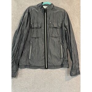 Kenneth Cole NY men's utility jacket XL gray lightweight windbreaker pockets